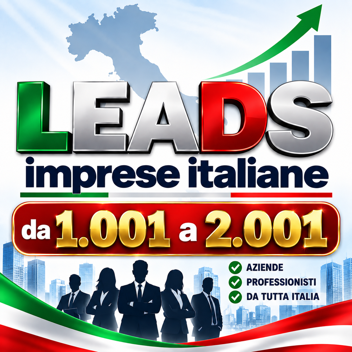 1.000 Leads IMPRESE ITALIANE PROFILATE (da 1.001 a 2.001)